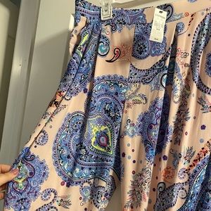 NWT Express Medium Pink Print Flowy Pant